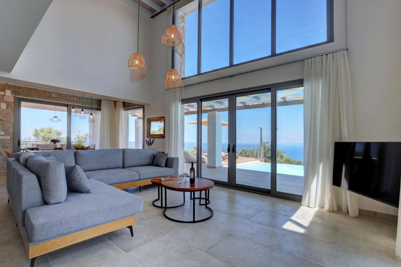 Tsakmakis Villas Luxury- Panoramic Sea View - Lefkada Tsoukaladhes Bagian luar foto