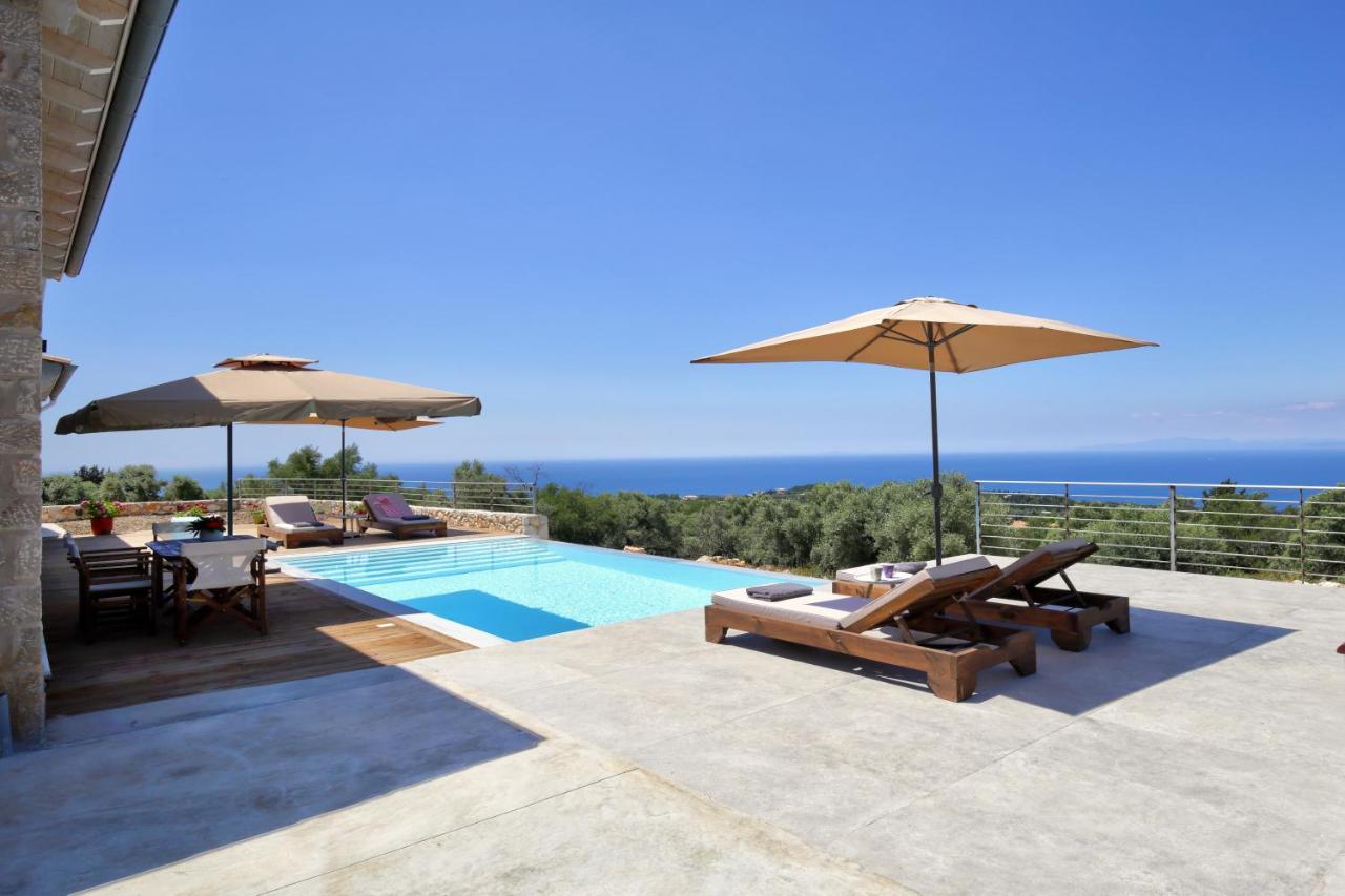 Tsakmakis Villas Luxury- Panoramic Sea View - Lefkada Tsoukaladhes Bagian luar foto