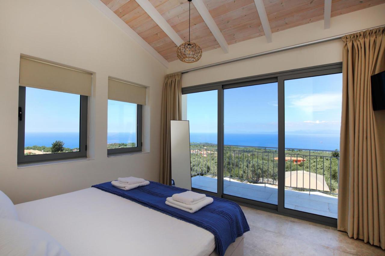 Tsakmakis Villas Luxury- Panoramic Sea View - Lefkada Tsoukaladhes Bagian luar foto
