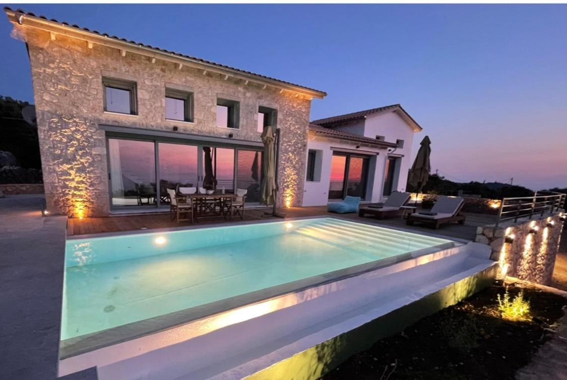 Tsakmakis Villas Luxury- Panoramic Sea View - Lefkada Tsoukaladhes Bagian luar foto